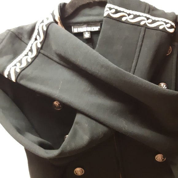 PYRAMID Black and hand stitched gold embroidery - Picture 3 of 6